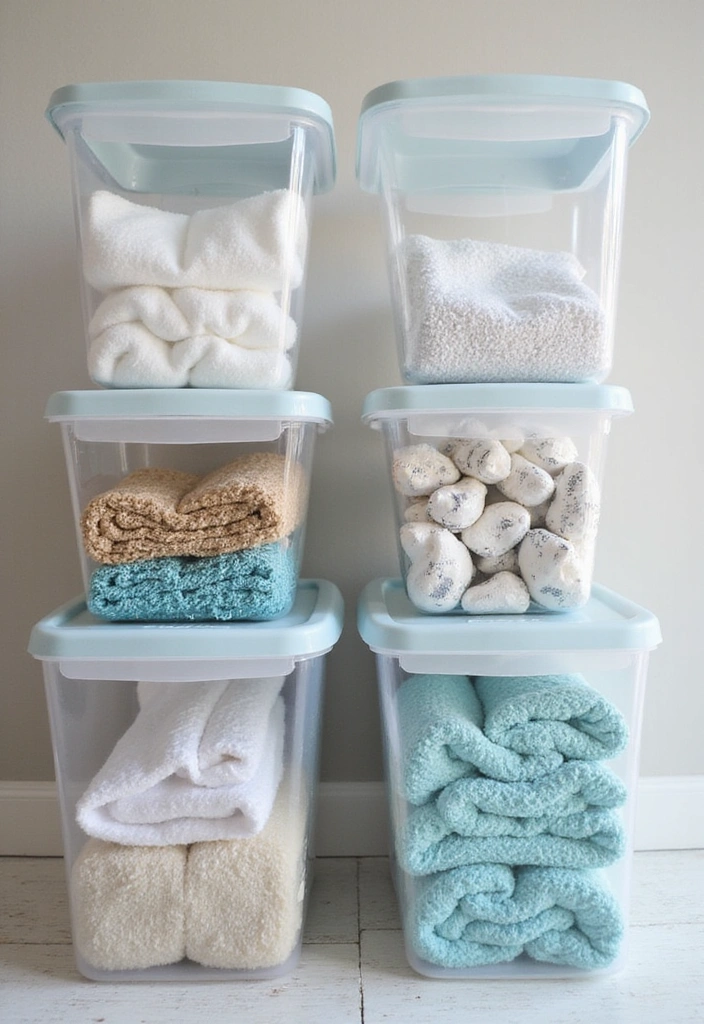 20 Laundry Organization Tips That’ll Change Your Life (and Your Laundry Routine!) - 3. Use Clear Storage Containers