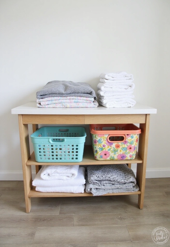 20 Laundry Organization Tips That’ll Change Your Life (and Your Laundry Routine!) - 6. Create a Folding Station