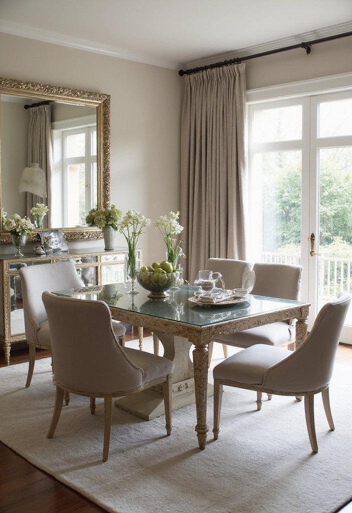 20 Luxury Dining Room Mirror Ideas That Will Make You Feel Like Royalty! - 10. Mirrored Accent Tables