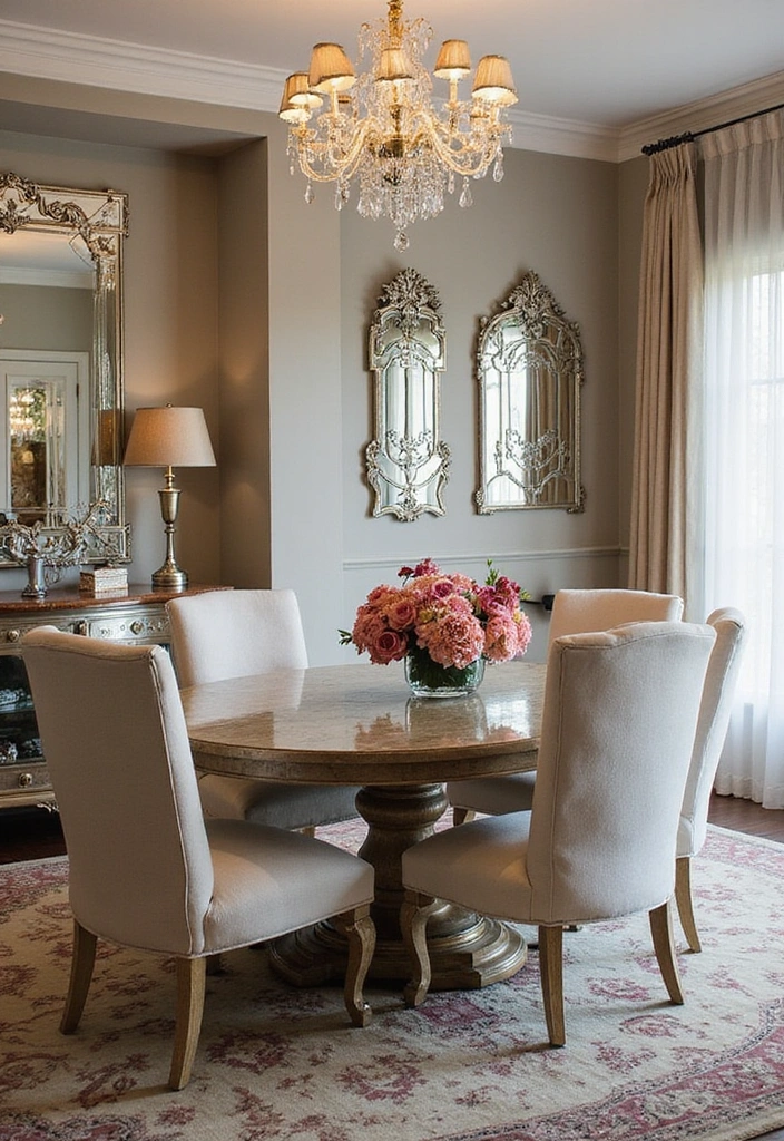20 Luxury Dining Room Mirror Ideas That Will Make You Feel Like Royalty! - 12. Mirrored Furniture Accents
