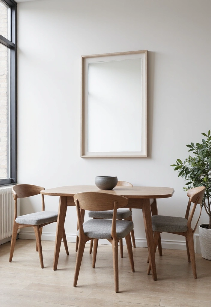 20 Luxury Dining Room Mirror Ideas That Will Make You Feel Like Royalty! - 19. Minimalist Thin Frame Mirror
