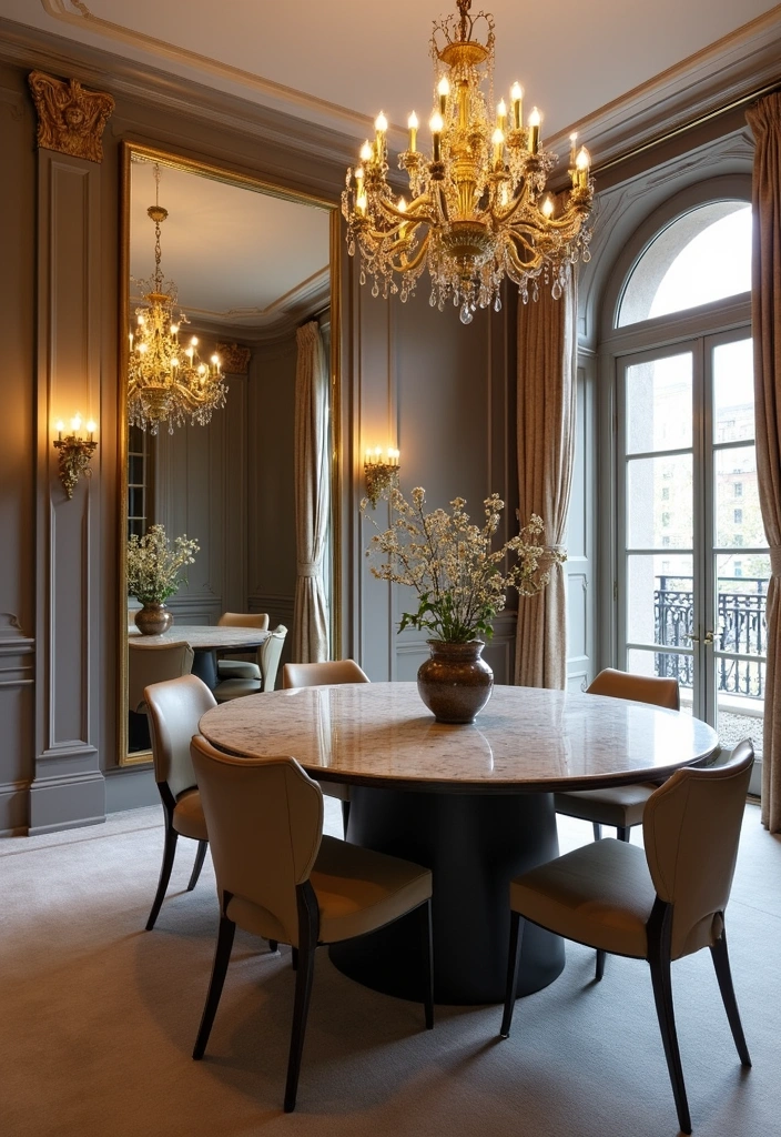 20 Luxury Dining Room Mirror Ideas That Will Make You Feel Like Royalty! - 4. Floor-to-Ceiling Mirror