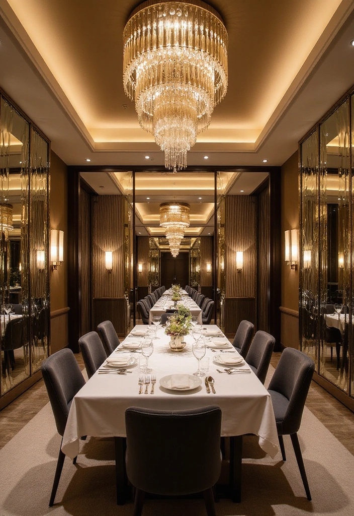 20 Luxury Dining Room Mirror Ideas That Will Make You Feel Like Royalty! - 7. Mirrored Wall Panels