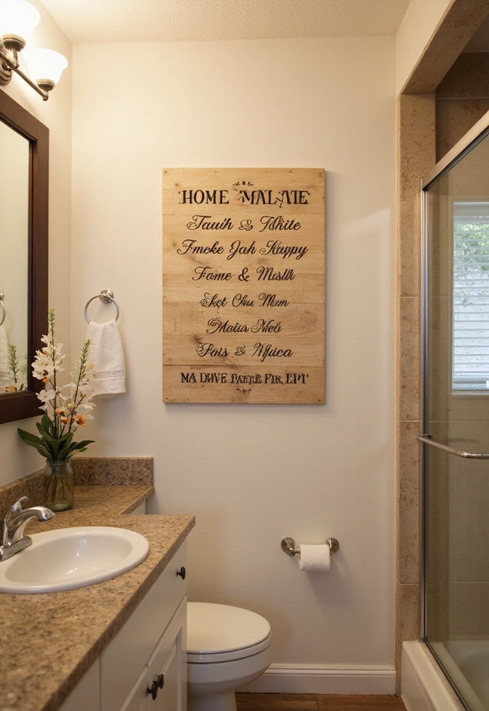 20 Personalized Bathroom Signs That Add a Touch of Family Love (You’ll Want #7!) - 18. Celebratory Milestones Sign