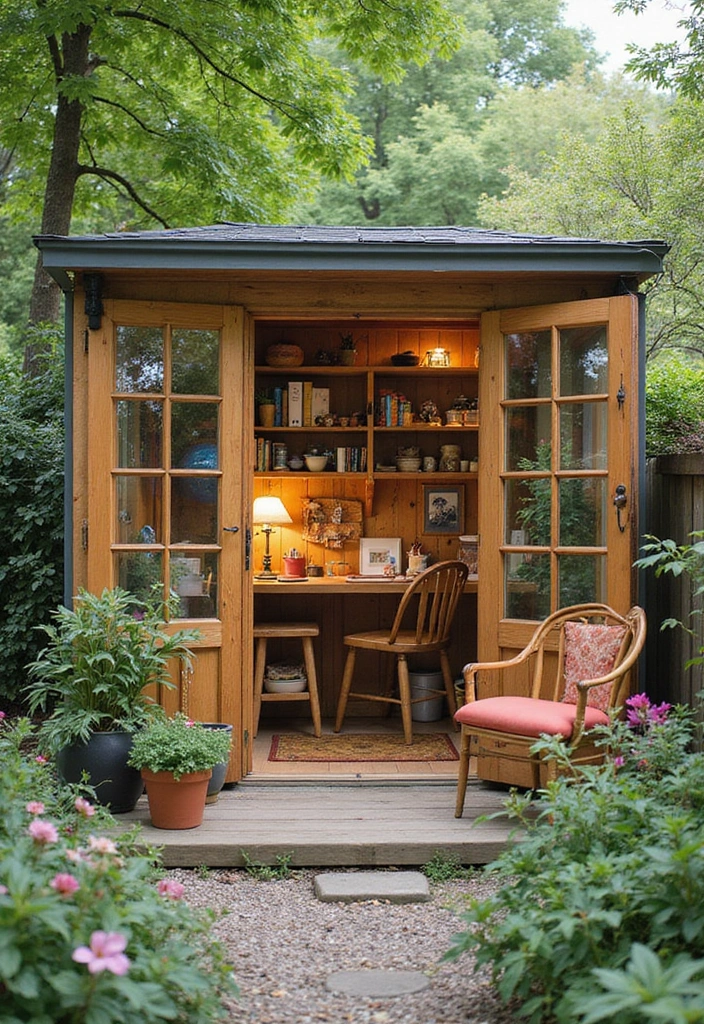20 Tiny Garden Rooms That Prove Small Can Be Stunning (Wait Until You See #4!) - 14. The Hobby Hub