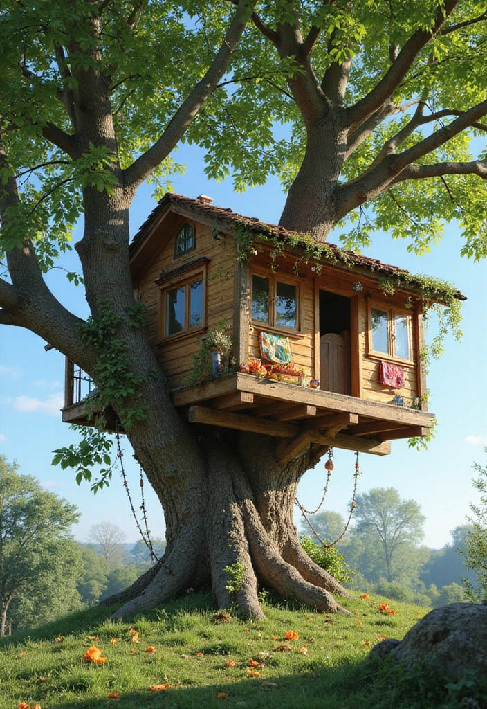 20 Whimsical Garden Playroom Ideas That Will Make Your Kids Never Want to Leave! - 1. Enchanted Treehouse Retreat
