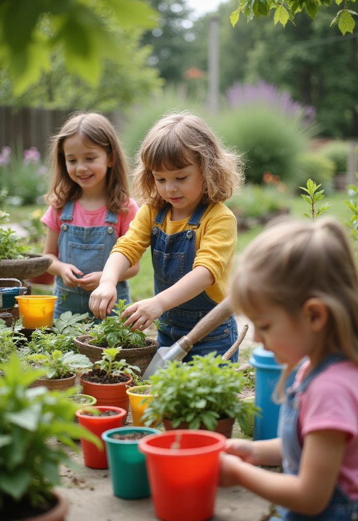 20 Whimsical Garden Playroom Ideas That Will Make Your Kids Never Want to Leave! - 16. Gardening Station for Kids