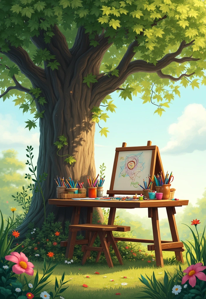 20 Whimsical Garden Playroom Ideas That Will Make Your Kids Never Want to Leave! - 5. Nature-Inspired Art Station