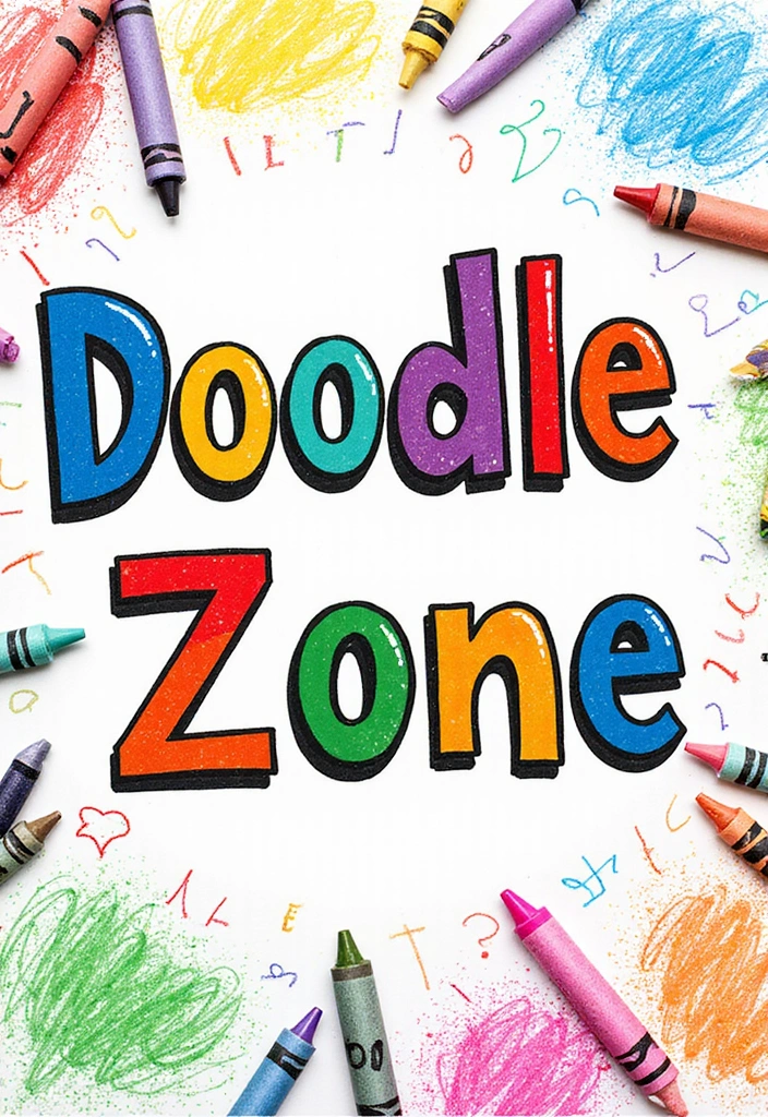 21 Adorable Kids Bathroom Sign Ideas That Will Make Them Smile (#11 Is So Cute!) - 10. Doodle Zone