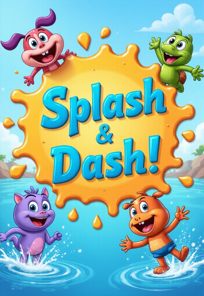 21 Adorable Kids Bathroom Sign Ideas That Will Make Them Smile (#11 Is So Cute!) - 6. Splash & Dash!