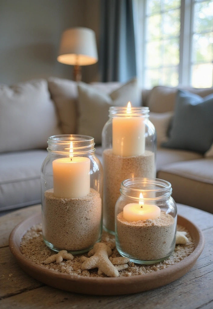 21 Affordable Beach Decor Tips for a Stunning Living Room (You Won't Believe #11!) - 12. Coastal Candles