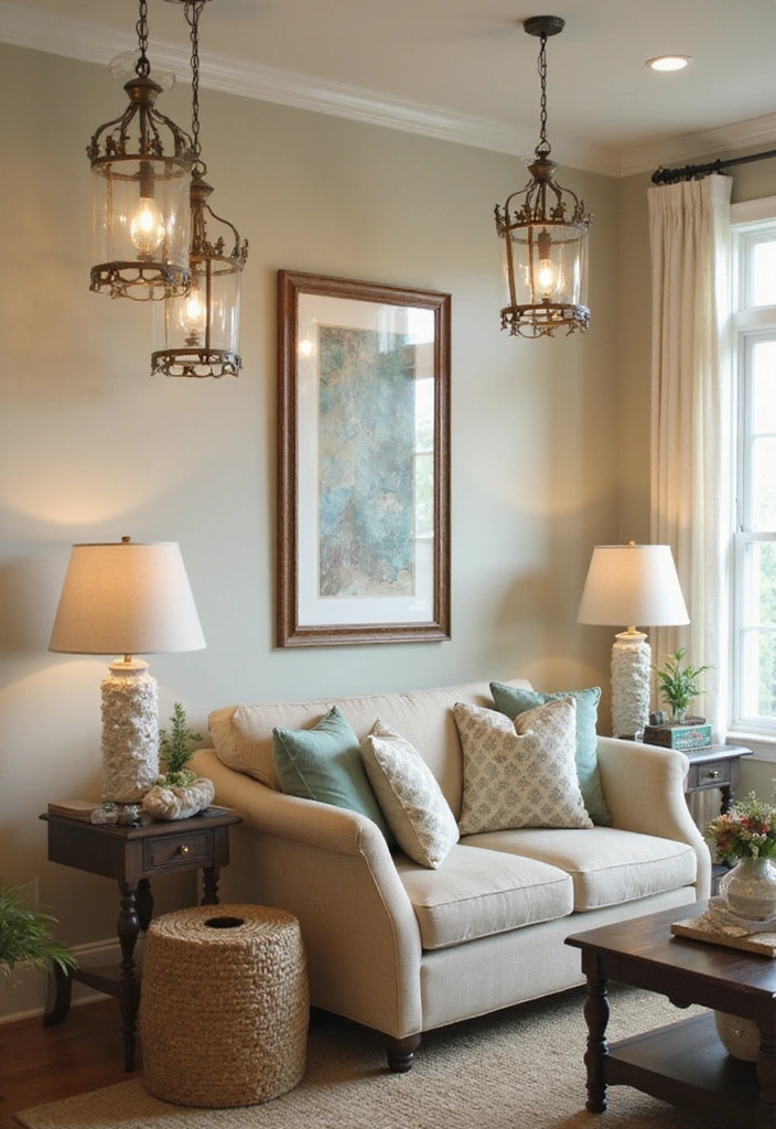 21 Affordable Beach Decor Tips for a Stunning Living Room (You Won't Believe #11!) - 15. Illuminate with Coastal Lights