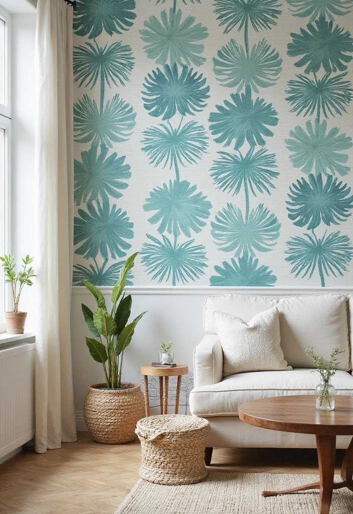 21 Affordable Beach Decor Tips for a Stunning Living Room (You Won't Believe #11!) - 16. Use Beach-Inspired Wallpaper