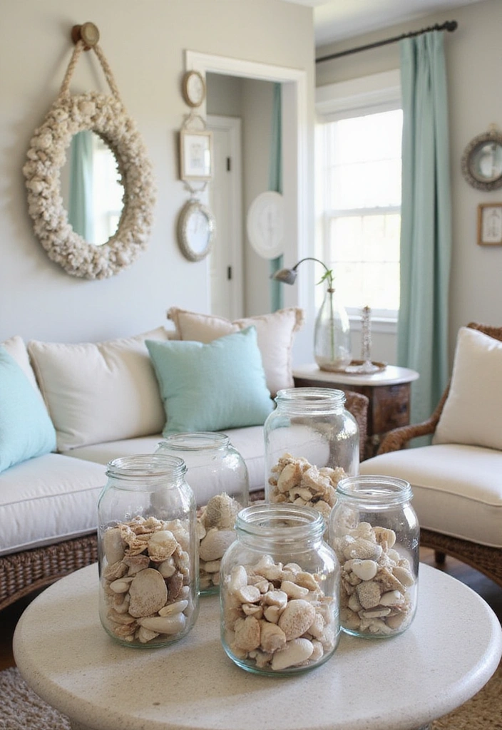 21 Affordable Beach Decor Tips for a Stunning Living Room (You Won't Believe #11!) - 3. Seashell Accents