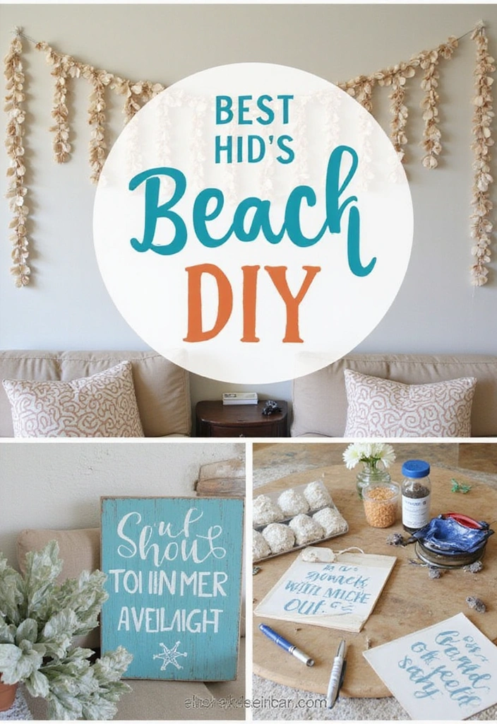21 Affordable Beach Decor Tips for a Stunning Living Room (You Won't Believe #11!) - 9. Beachy DIY Projects