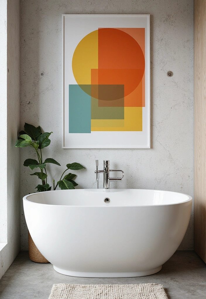 21 Charming DIY Bathroom Sign Ideas to Personalize Your Space (You'll Love #12!) - 18. Modern Graphic Signs