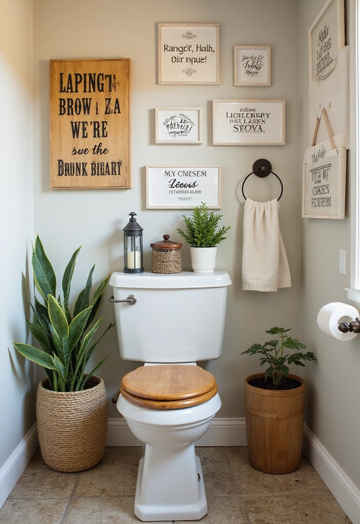 21 Charming DIY Bathroom Sign Ideas to Personalize Your Space (You'll Love #12!) - 19. Fun Bathroom Humor Signs