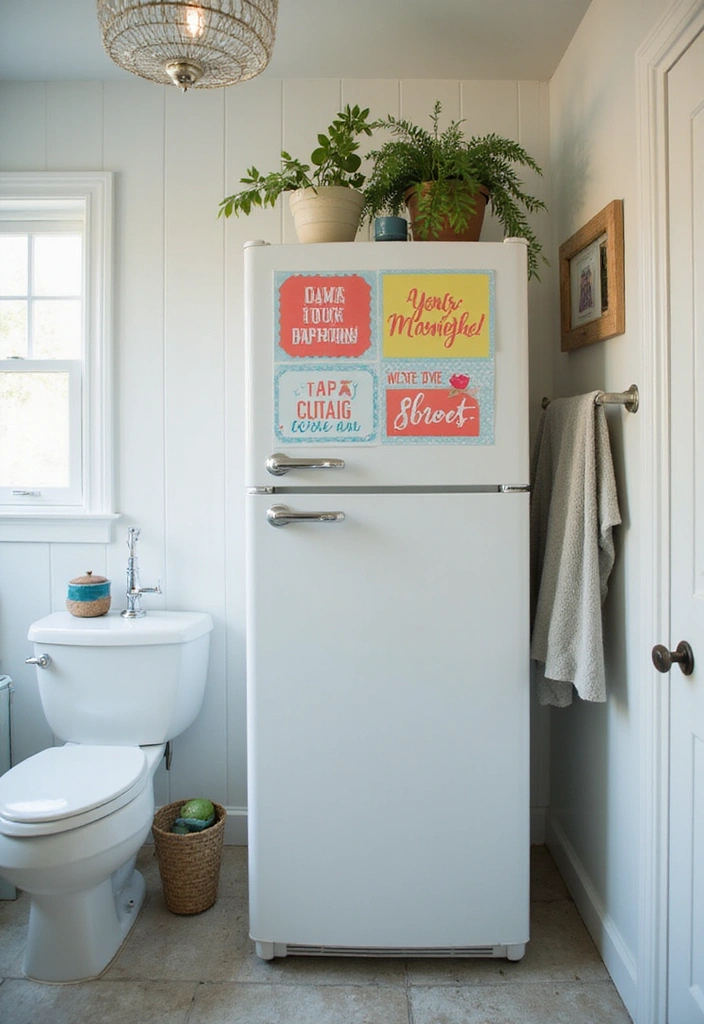 21 Charming DIY Bathroom Sign Ideas to Personalize Your Space (You'll Love #12!) - 20. DIY Fridge Magnet Signs
