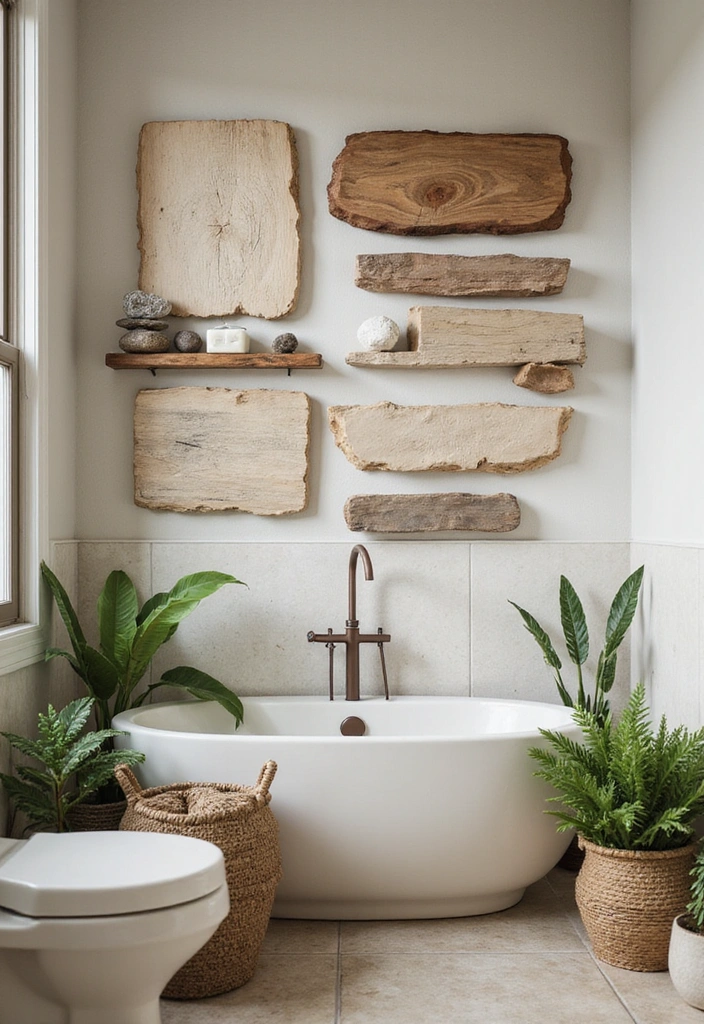 21 Charming DIY Bathroom Sign Ideas to Personalize Your Space (You'll Love #12!) - 21. Natural Element Signs