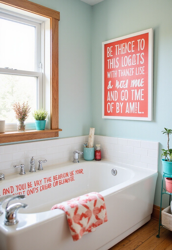 21 Charming DIY Bathroom Sign Ideas to Personalize Your Space (You'll Love #12!) - 6. Whimsical Quotes