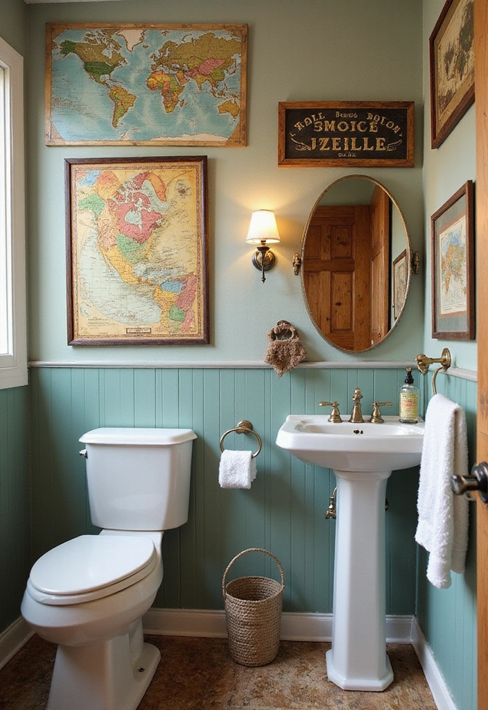 21 Charming DIY Bathroom Sign Ideas to Personalize Your Space (You'll Love #12!) - 9. Travel Inspired Signs