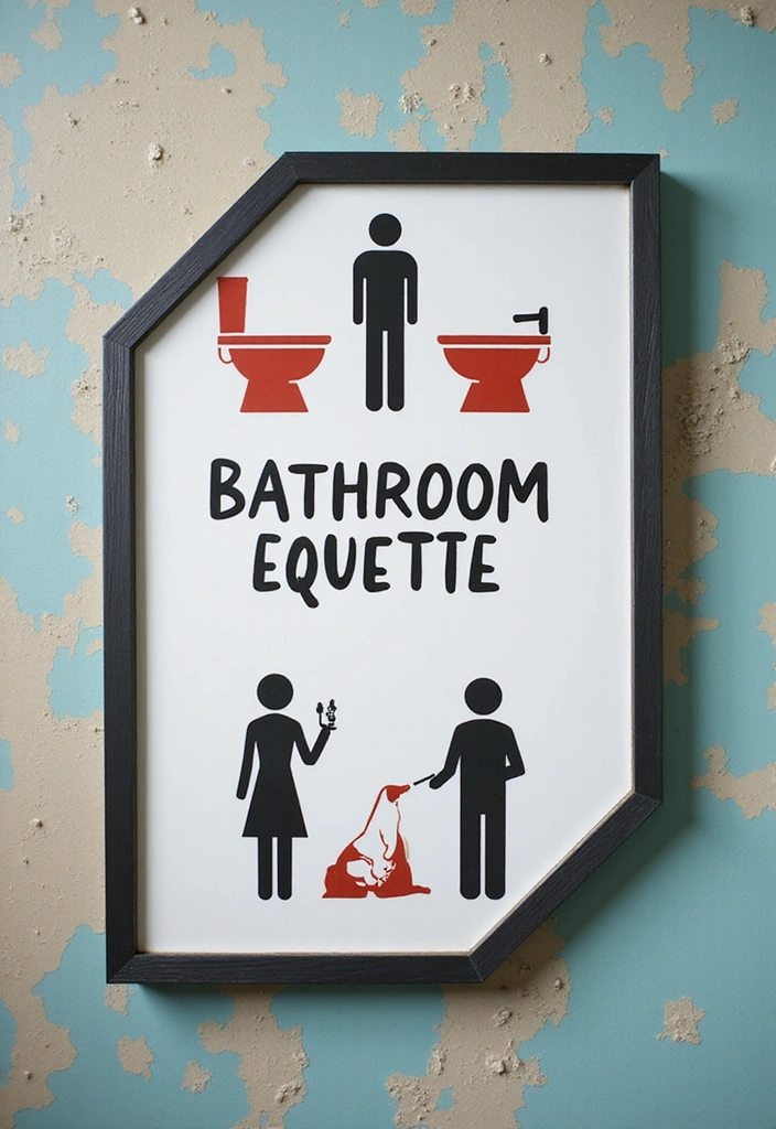 21 Clever Bathroom Sign Ideas That'll Make You Smile Every Time You Enter! - 10. If You Sprinkle When You Tinkle