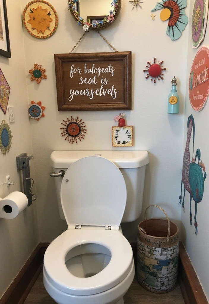 21 Clever Bathroom Sign Ideas That'll Make You Smile Every Time You Enter! - 11. Please Seat Yourself