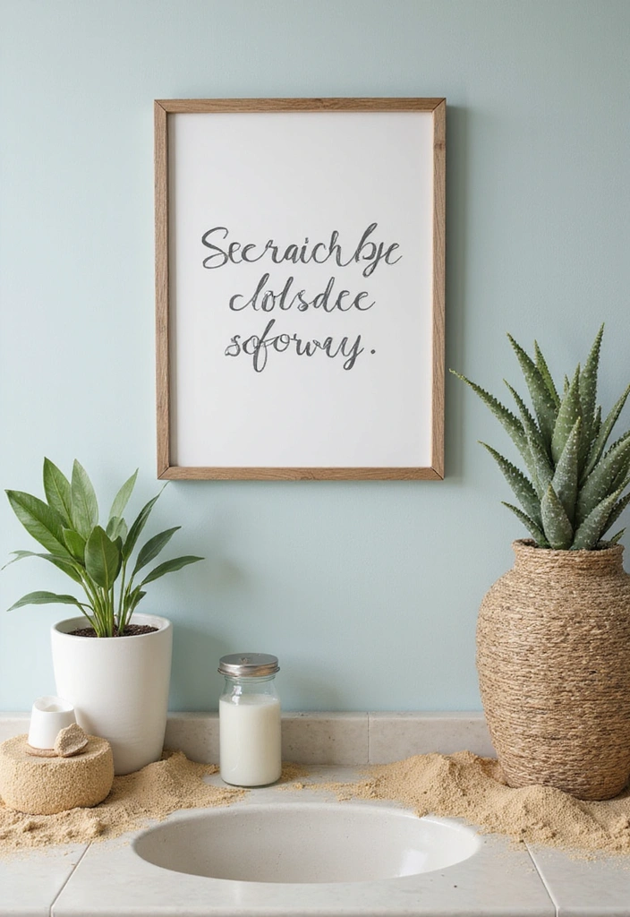 21 Clever Bathroom Sign Ideas That'll Make You Smile Every Time You Enter! - 16. The Beach is Calling