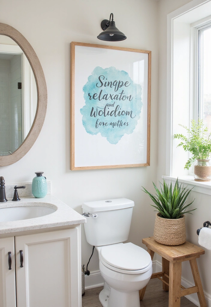 21 Clever Bathroom Sign Ideas That'll Make You Smile Every Time You Enter! - 5. Wash Your Worries Away