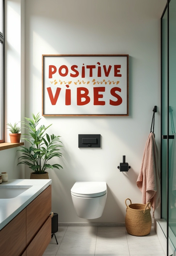 21 Clever Bathroom Sign Ideas That'll Make You Smile Every Time You Enter! - 8. Bathroom Vibes Only