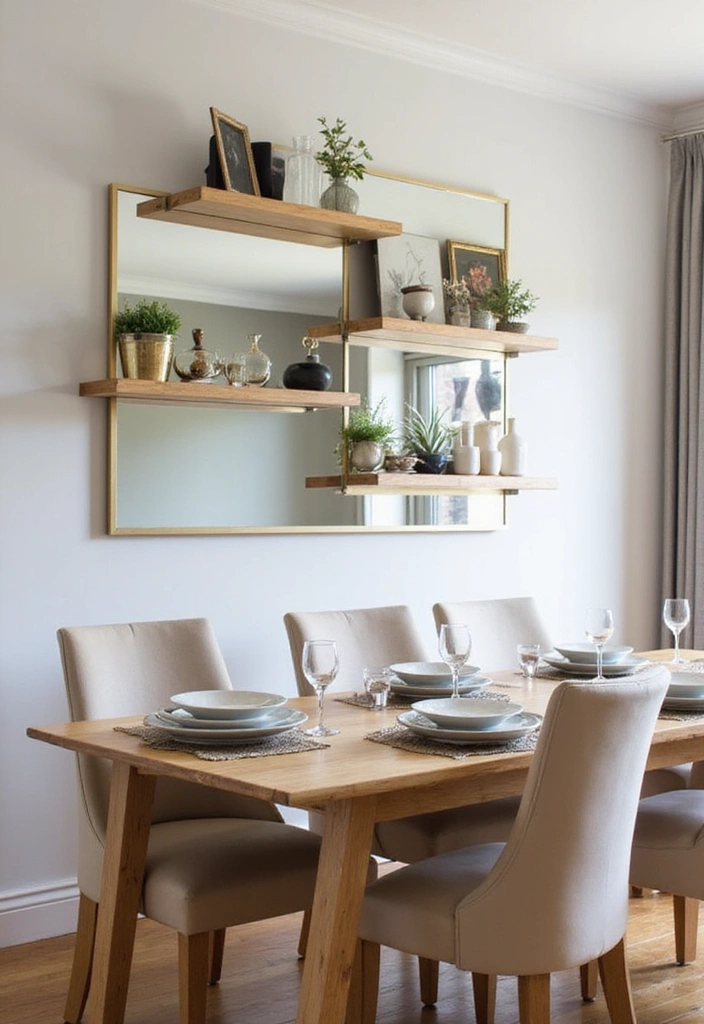 21 Decorative Mirror Ideas for Your Dining Room That Are Total Game Changers (Check Out #12!) - 11. Multi-Functional Mirrored Decor