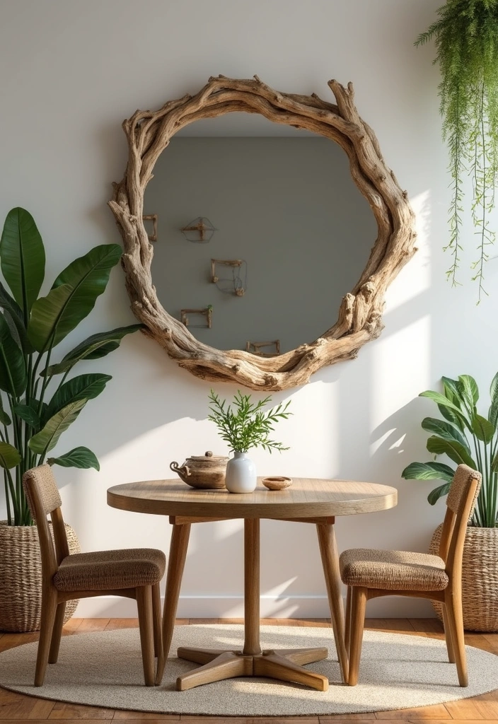 21 Decorative Mirror Ideas for Your Dining Room That Are Total Game Changers (Check Out #12!) - 12. Nature-Inspired Mirrors