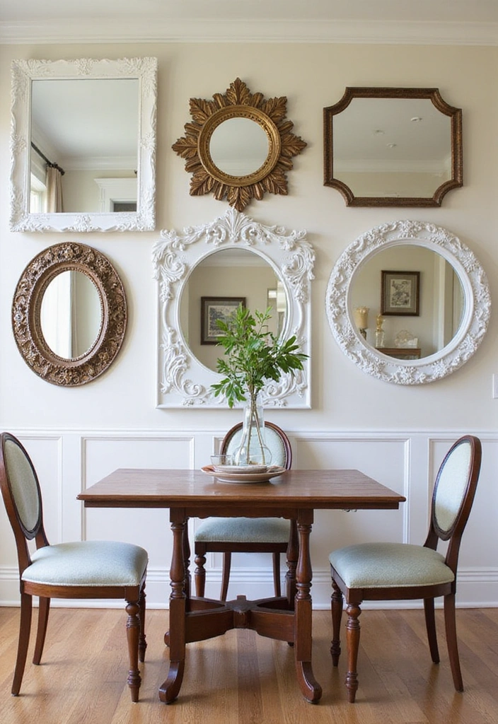 21 Decorative Mirror Ideas for Your Dining Room That Are Total Game Changers (Check Out #12!) - 8. Decorative Mirror Frames