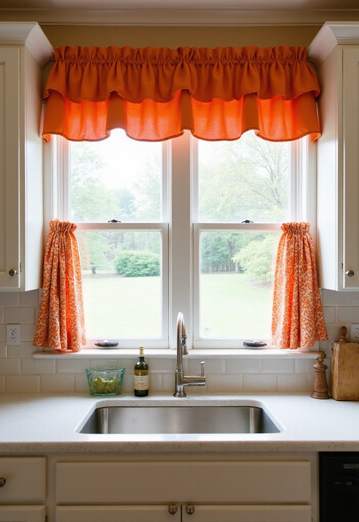 21 Kitchen Valance Ideas That Will Make You Fall in Love with Your Space Again! - 9. Playful Ruffled Valance