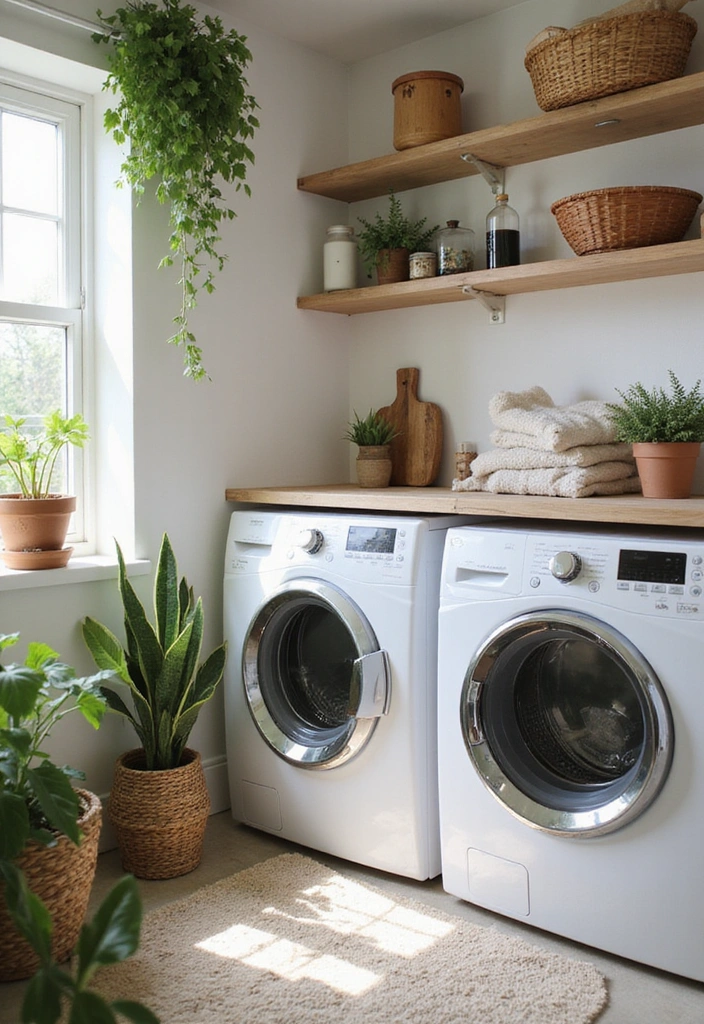 21 Luxury Laundry Room Ideas That'll Make You Feel Like a Million Bucks! - 14. Touches of Nature