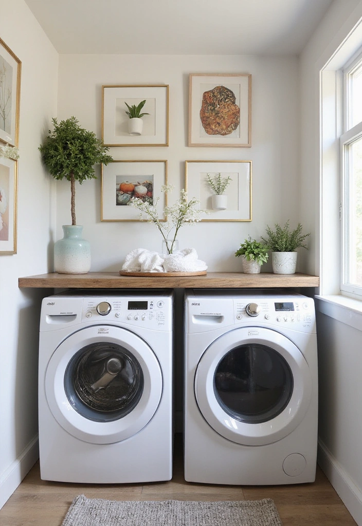 21 Luxury Laundry Room Ideas That'll Make You Feel Like a Million Bucks! - 16. Statement Artwork