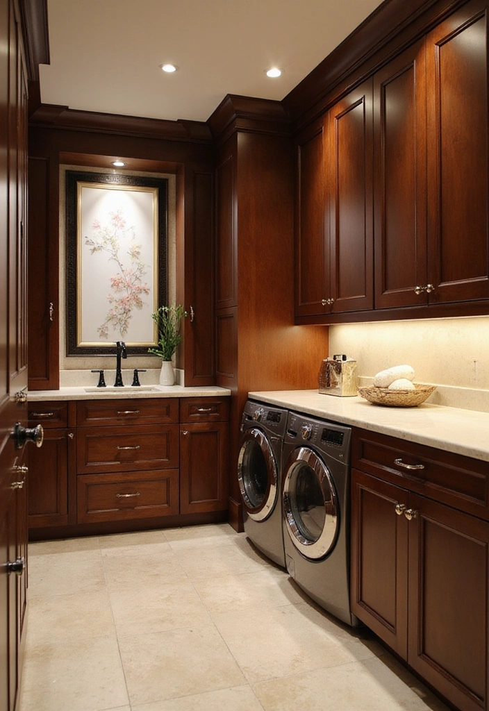 21 Luxury Laundry Room Ideas That'll Make You Feel Like a Million Bucks! - 20. Luxury Finishes