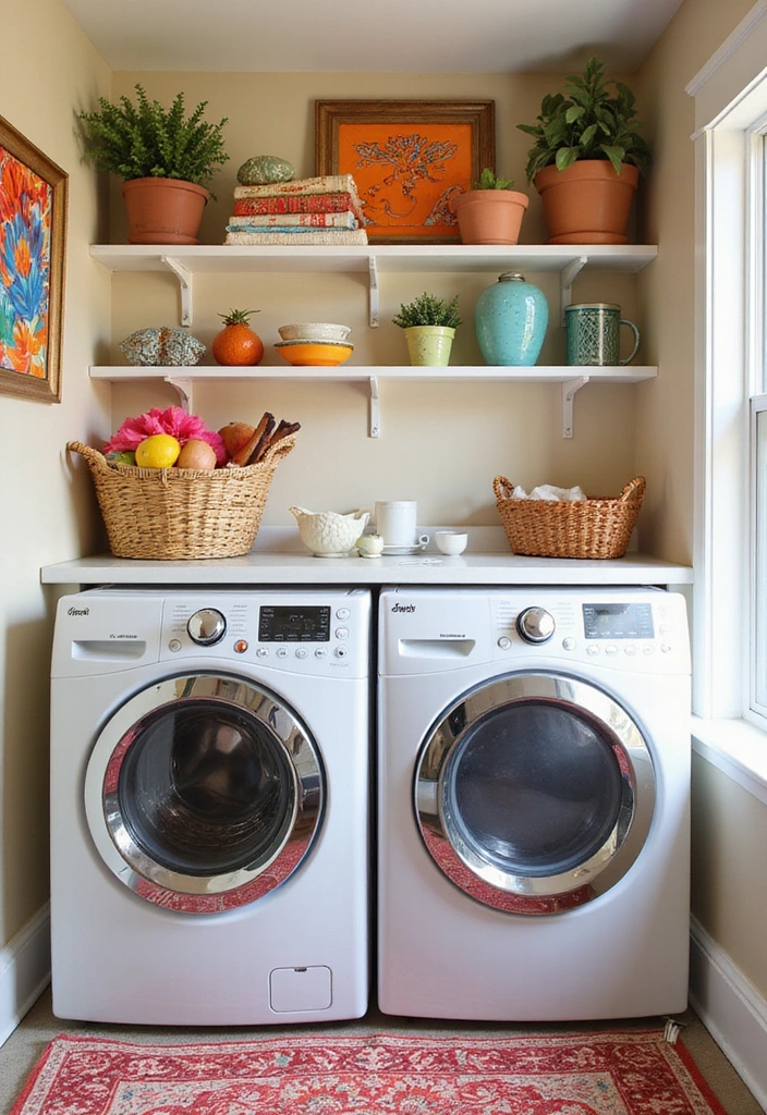 21 Luxury Laundry Room Ideas That'll Make You Feel Like a Million Bucks! - 9. Colorful Accents