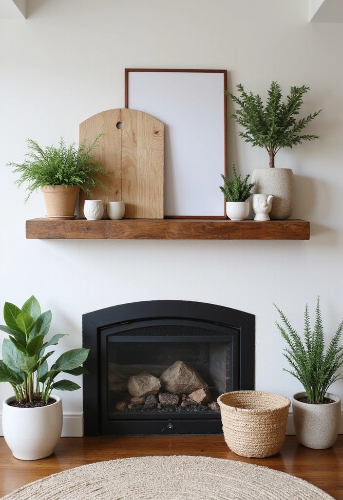 21 Seasonal Farmhouse Mantel Decor Ideas That Will Transform Your Home for Every Holiday! - 19. Eco-Friendly Decor