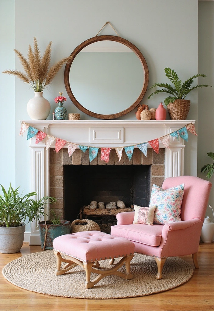 21 Seasonal Farmhouse Mantel Decor Ideas That Will Transform Your Home for Every Holiday! - 4. Summer Sunshine