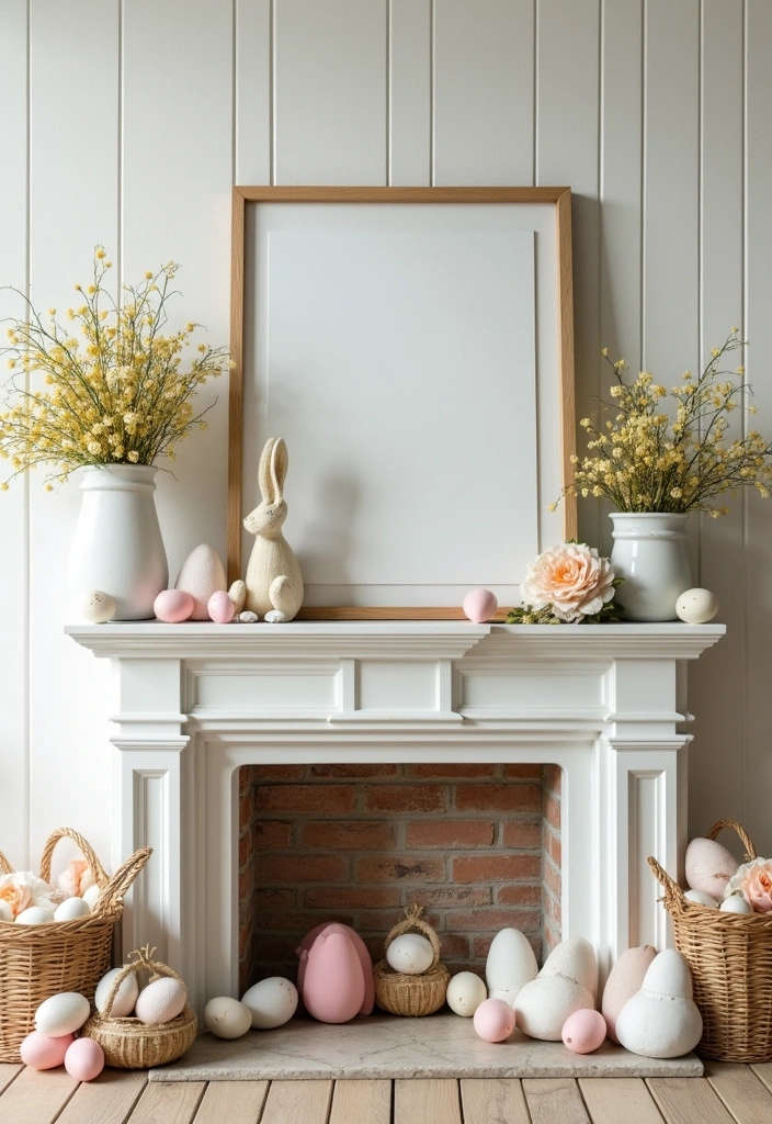 21 Seasonal Farmhouse Mantel Decor Ideas That Will Transform Your Home for Every Holiday! - 8. Enchanted Easter