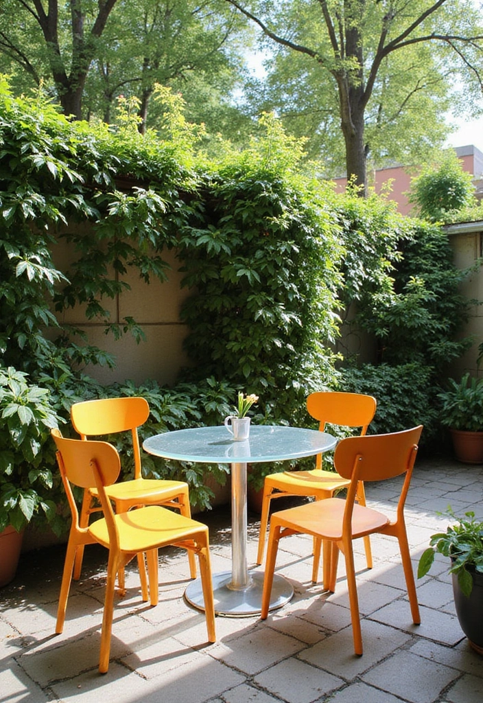 21 Space-Saving Bistro Table Ideas That'll Turn Your Small Garden into a Cozy Retreat! - 18. Transparent Bistro Tables