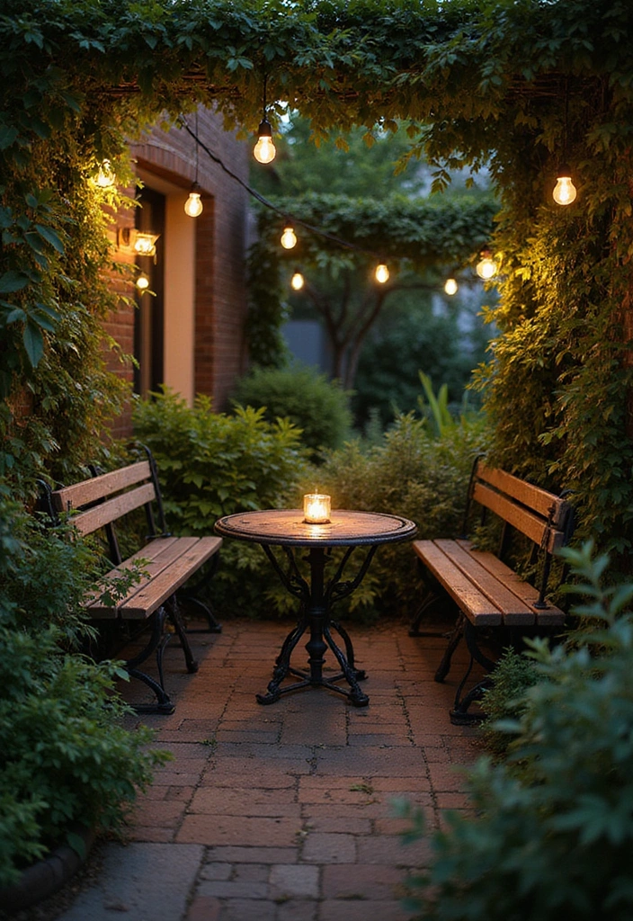 21 Space-Saving Bistro Table Ideas That'll Turn Your Small Garden into a Cozy Retreat! - 20. Bistro Tables with Integrated Lighting