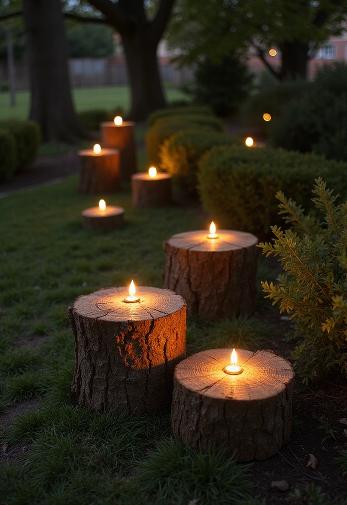 21 Stunning Tree Stump Furniture Ideas That Will Make Your Backyard the Talk of the Town! - 13. Stump Light Fixtures