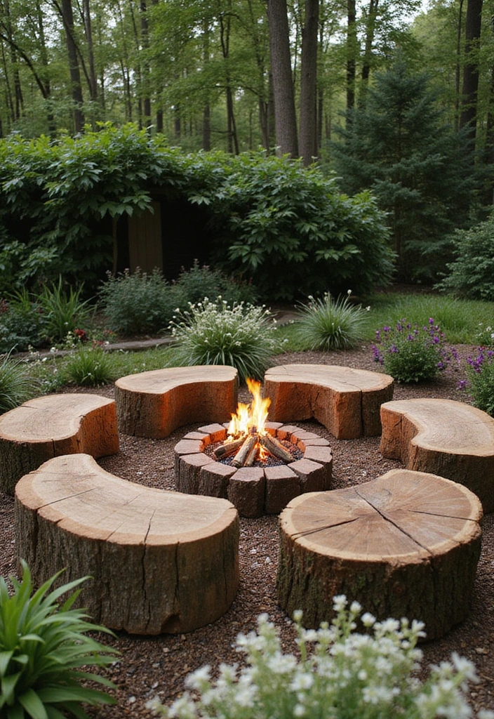 21 Stunning Tree Stump Furniture Ideas That Will Make Your Backyard the Talk of the Town! - 2. Stump Benches