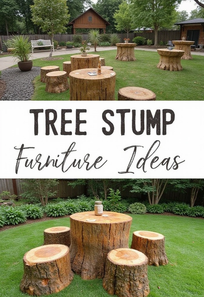 21 Stunning Tree Stump Furniture Ideas That Will Make Your Backyard the Talk of the Town! - Conclusion