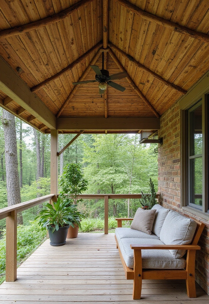 21 Trendy Porch Ceiling Designs That'll Transform Your Outdoor Space! - 11. Eco-Friendly Designs