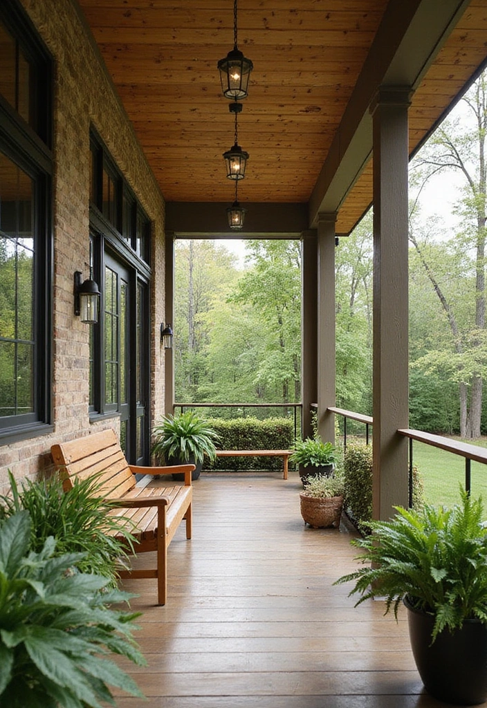21 Trendy Porch Ceiling Designs That'll Transform Your Outdoor Space! - 15. Biophilic Design