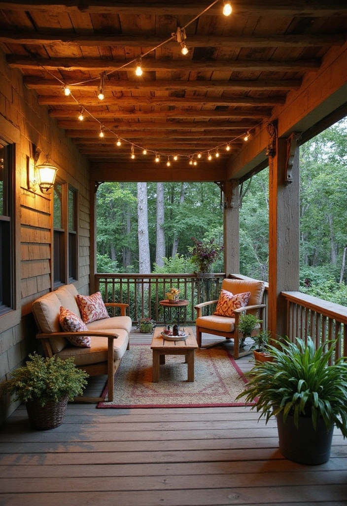 21 Trendy Porch Ceiling Designs That'll Transform Your Outdoor Space! - 16. Rustic Pallet Ceilings