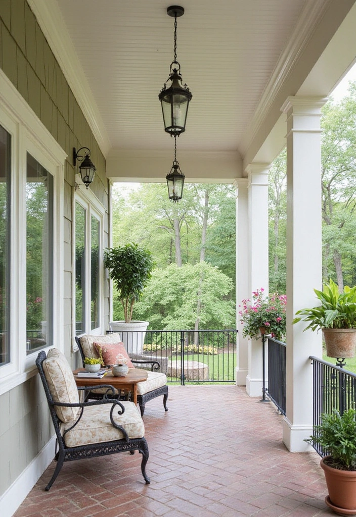 21 Trendy Porch Ceiling Designs That'll Transform Your Outdoor Space! - 17. Crown Molding Accents